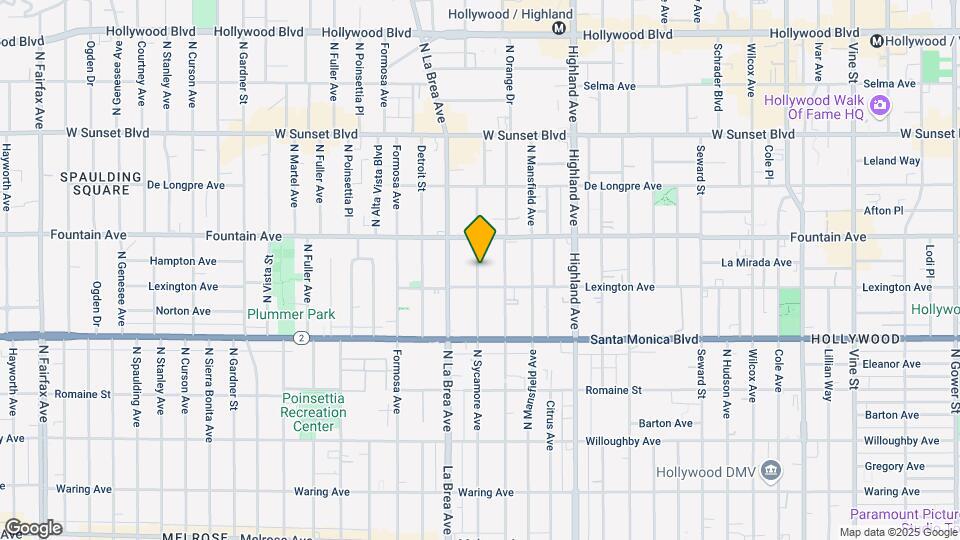 1220 N Sycamore Ave Map and Location Details
