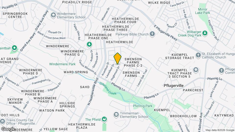 1202 Hughmont Dr Map and Location Details