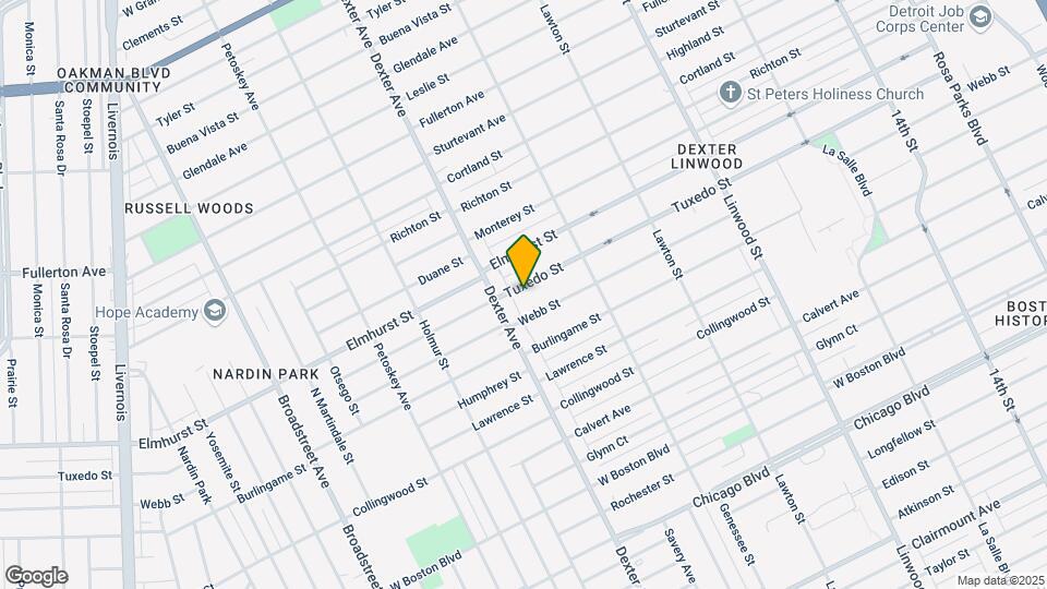 3339 Tuxedo St Mapa y Detalles de la Ubicación