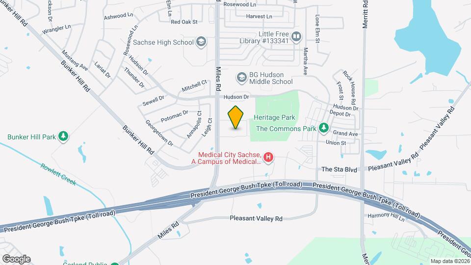 Ariel Pointe of Sachse Senior Living Mapa y Detalles de la Ubicación