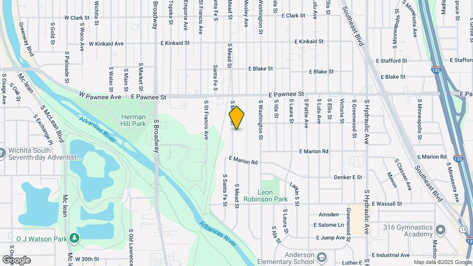 2514 S Mead St Map and Location Details