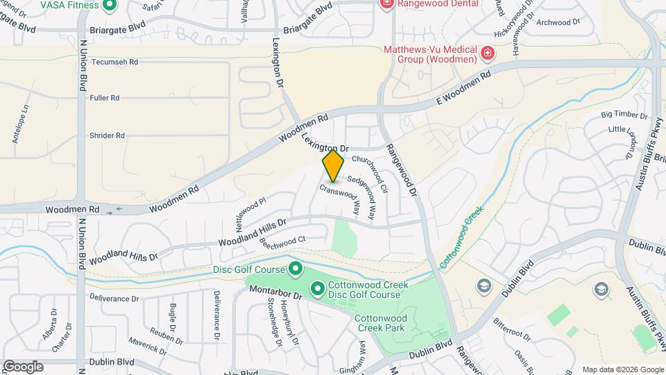 3540 Cranswood Way Map and Location Details