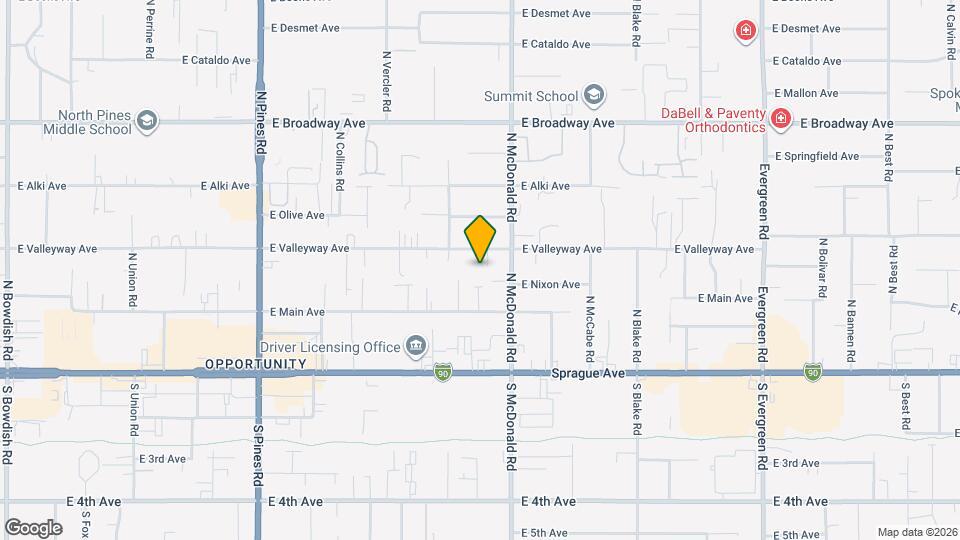 12920 E Valleyway Ave Map and Location Details