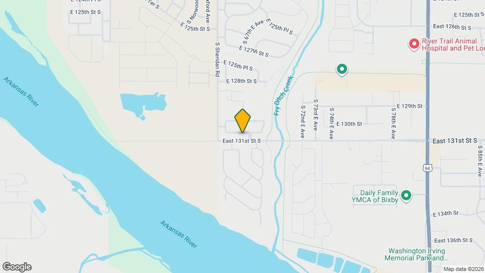 6676 East 130th Pl S Map and Location Details