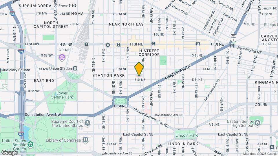 650 E St NE Map and Location Details