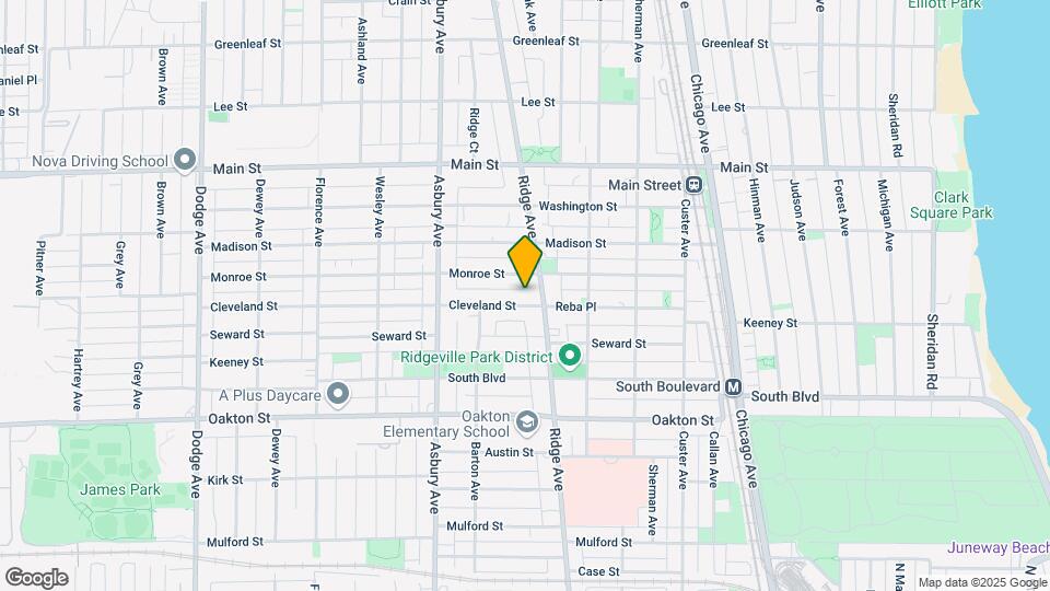 1029 Cleveland St, Unit 1 Map and Location Details