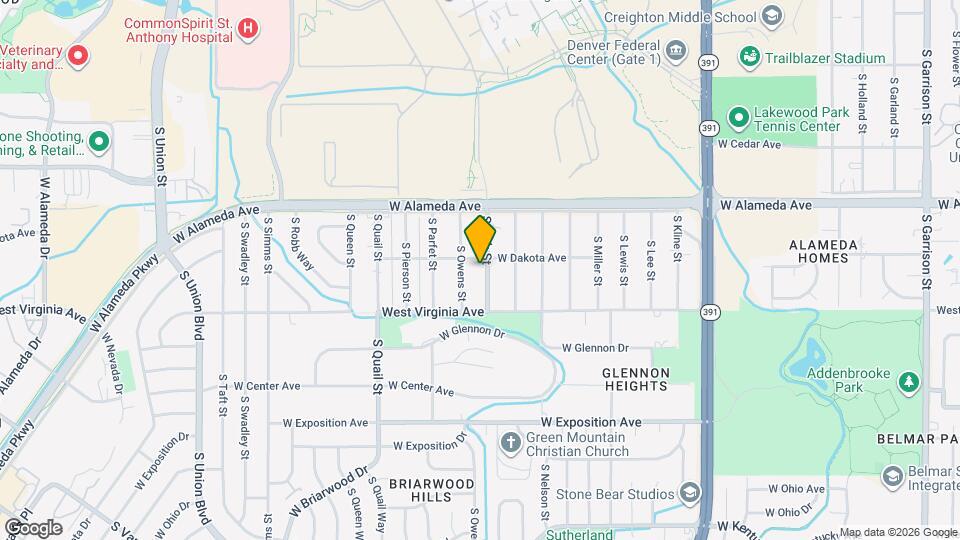 425 S Oak St Map and Location Details