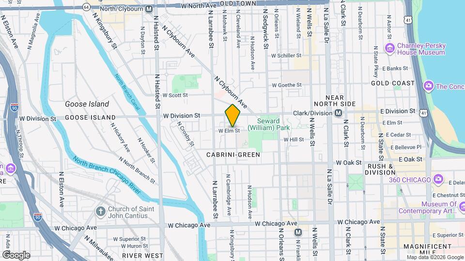 505 W Elm St Map and Location Details