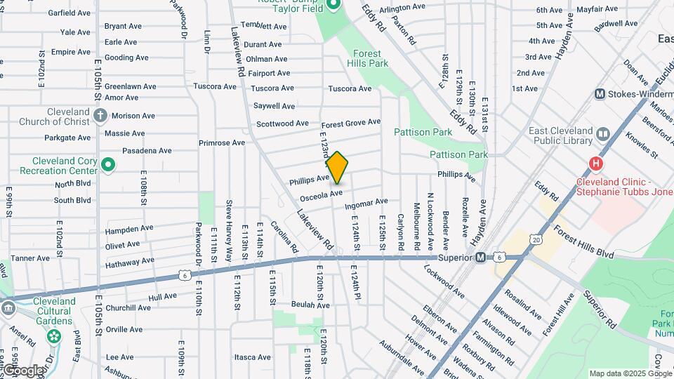 1185 E 123rd St Map and Location Details
