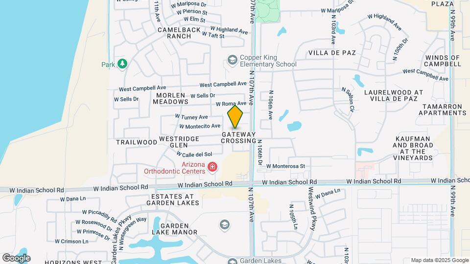 10730 W Glenrosa Ave Map and Location Details