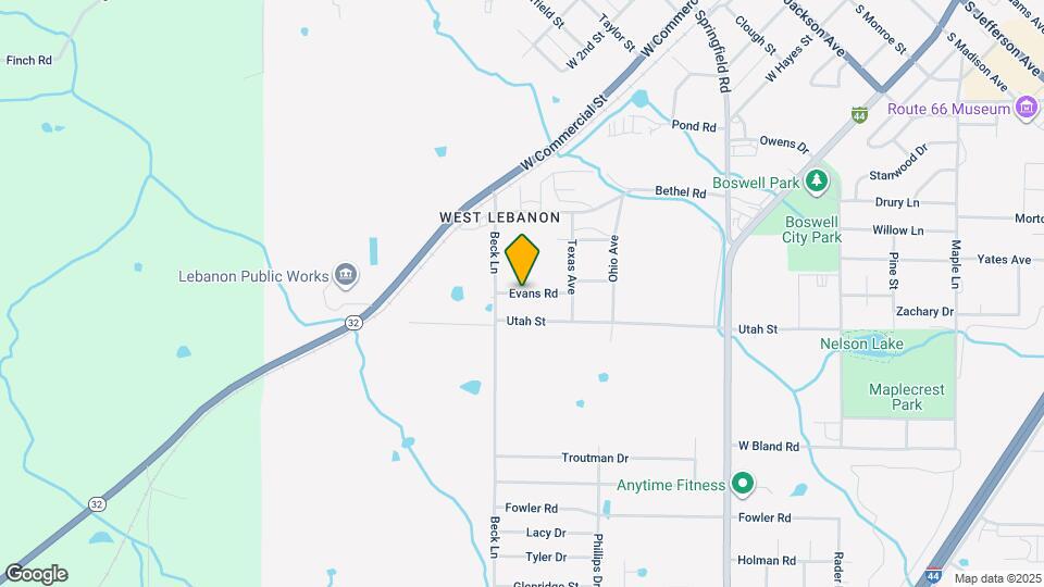 1158 Evans Rd Map and Location Details