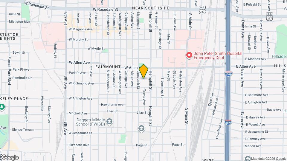 1807 Lipscomb St Map and Location Details