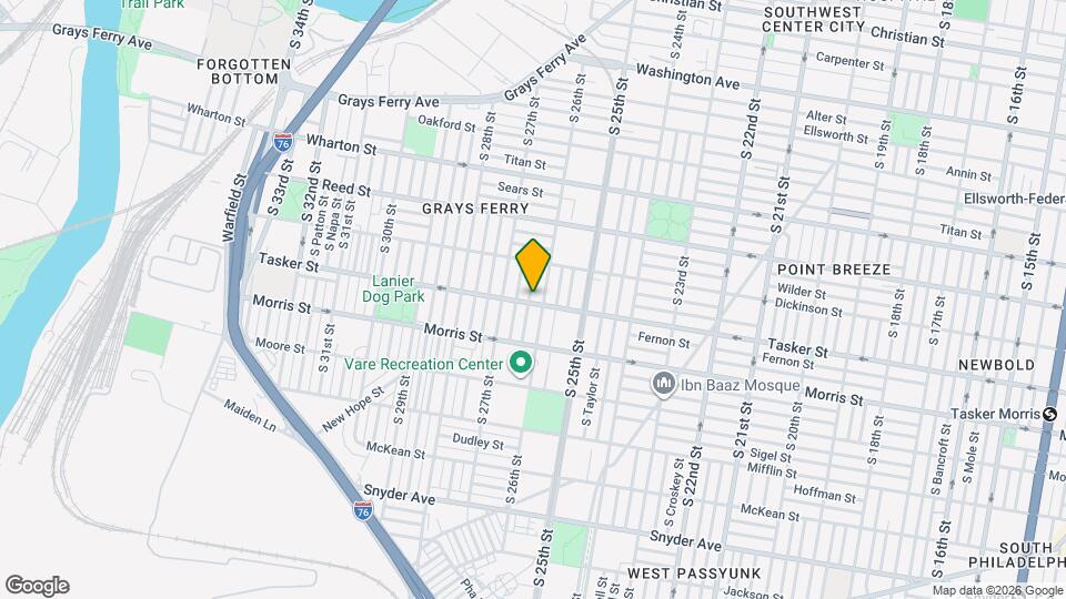 1553 S Bailey St Map and Location Details
