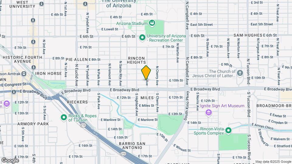 1448 E 10th St Map and Location Details