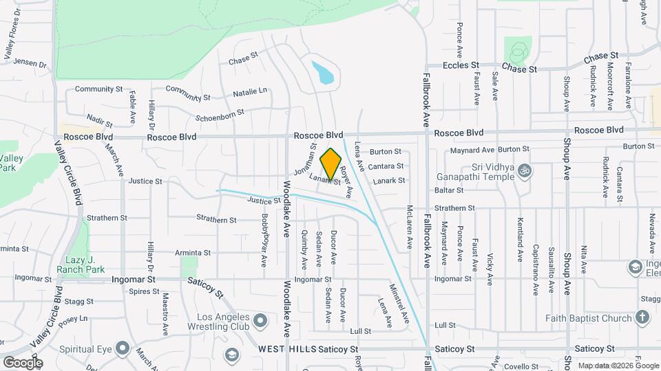 23056 Lanark St Map and Location Details