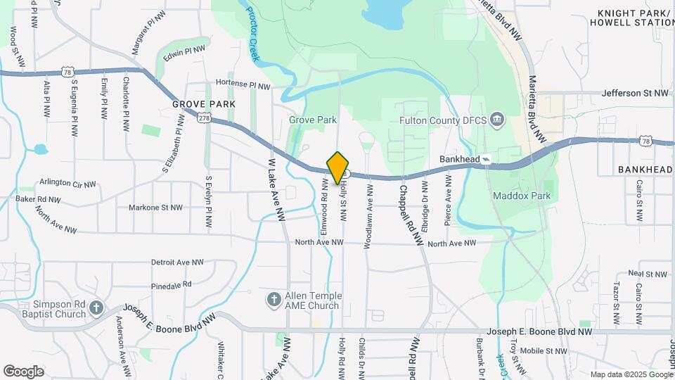 580 Holly St NW Map and Location Details