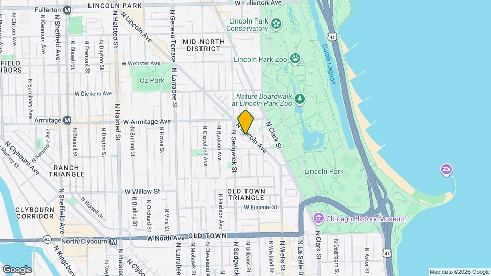 1936 N Lincoln Ave Map and Location Details