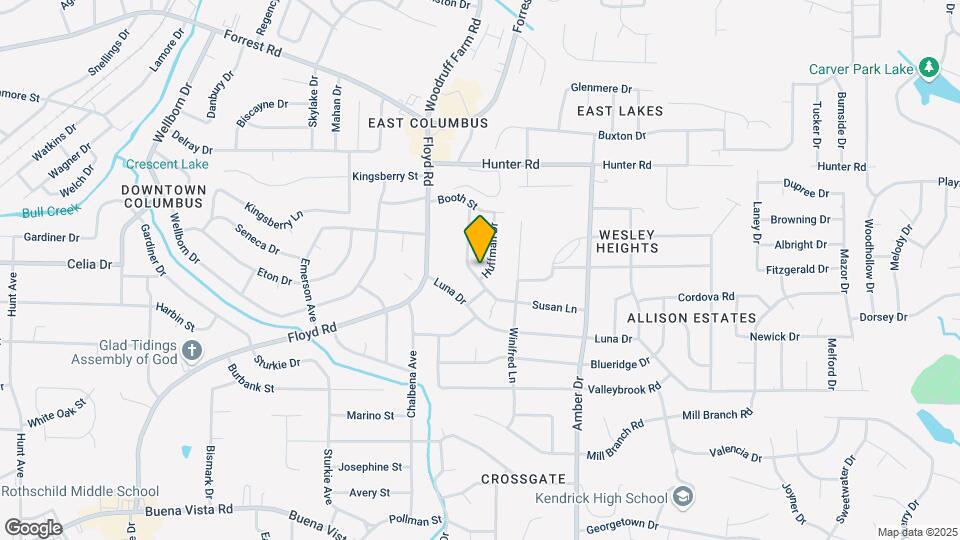 1623 Huffman Dr Map and Location Details