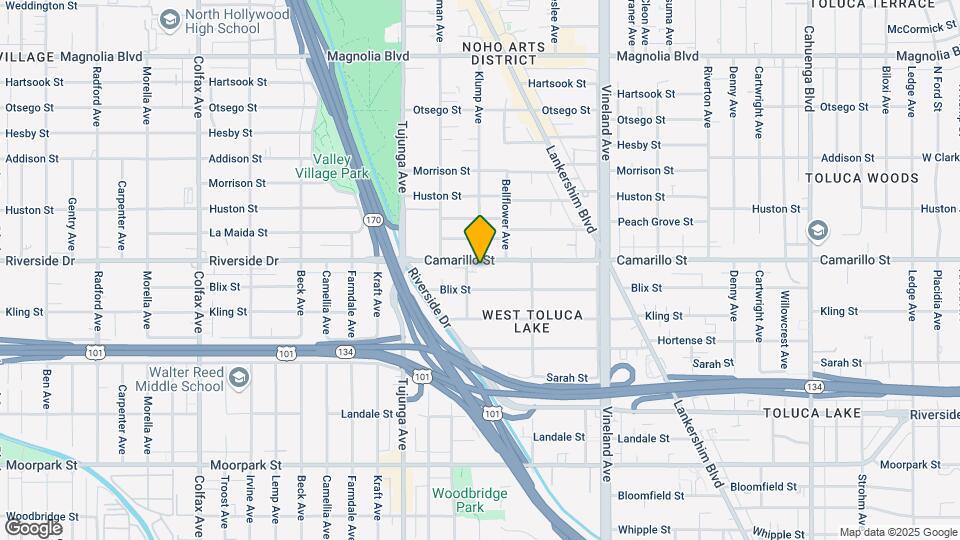 Via Toluca Lake Map and Location Details