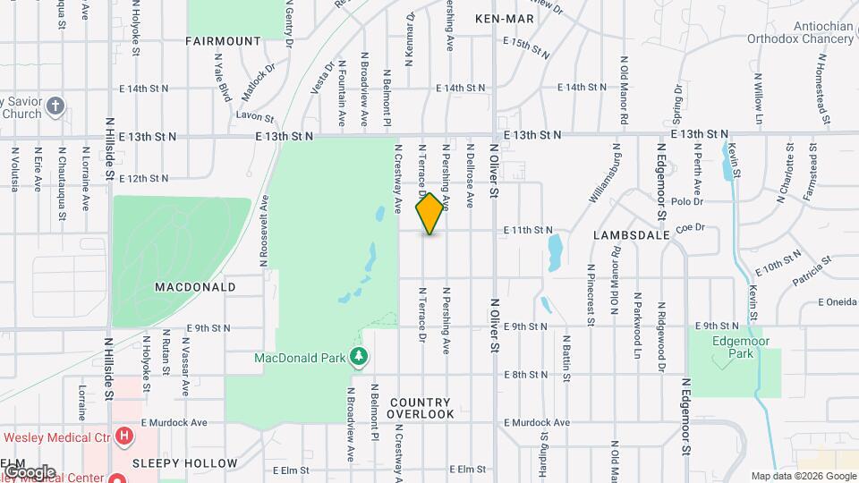 1148 N Terrace Dr Map and Location Details