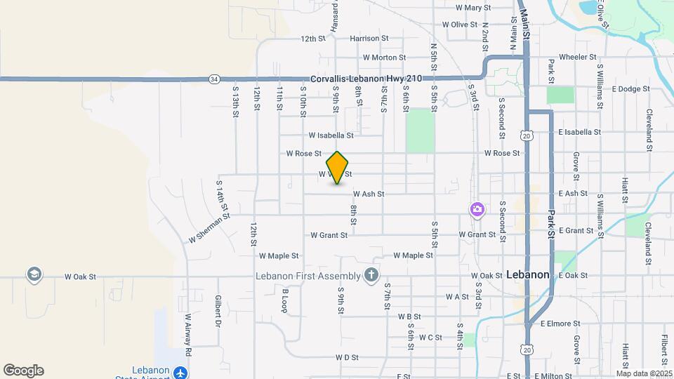 893 W Ash St Map and Location Details