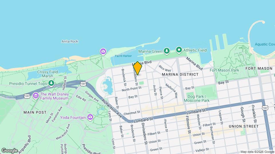 3718 Divisadero St Map and Location Details