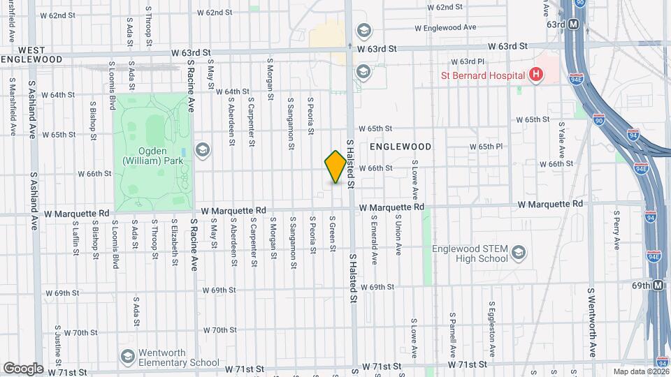 6629 S Green St, Unit 1 Map and Location Details