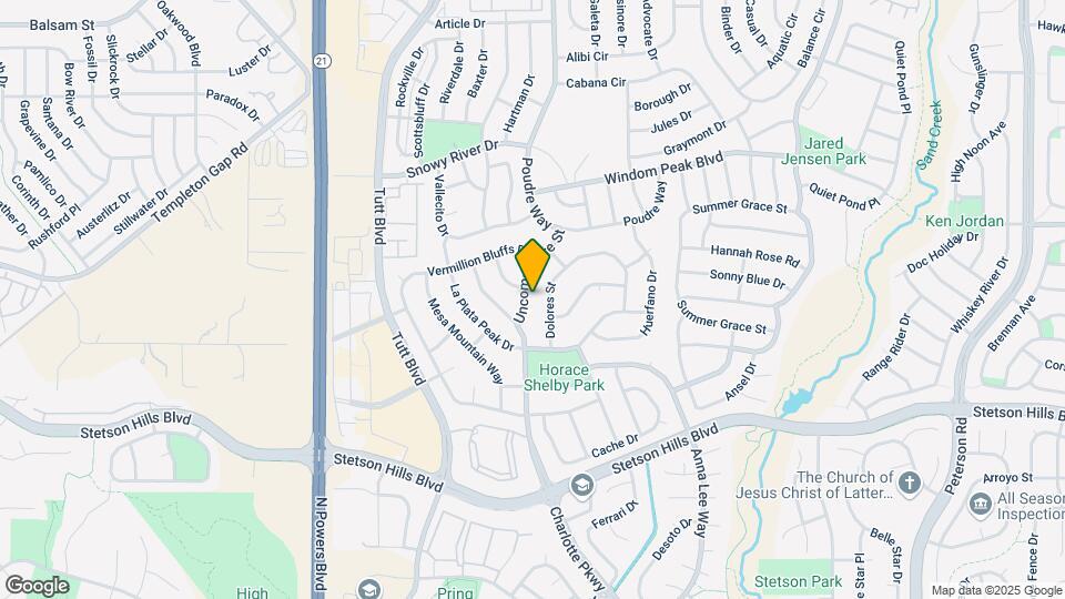 5757 Uncompahgre St Map and Location Details