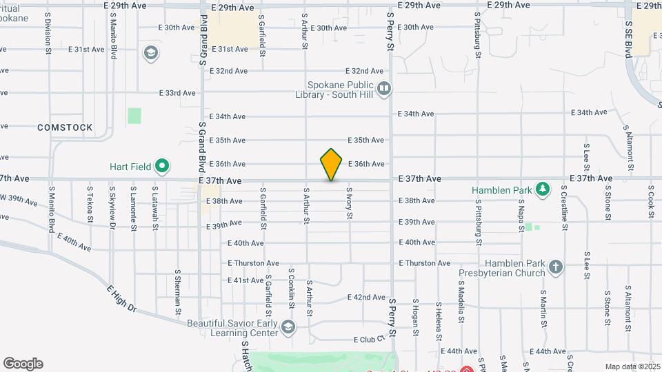 1108 E 37th Ave Map and Location Details