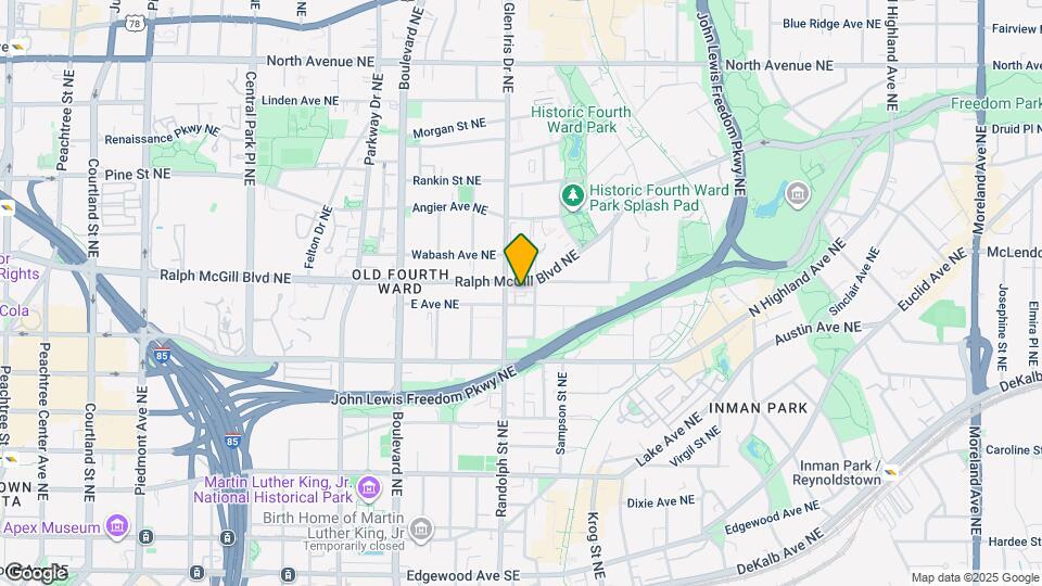 345 Glen Iris Dr NE Map and Location Details