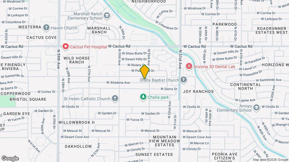 5314 W Altadena Ave Map and Location Details