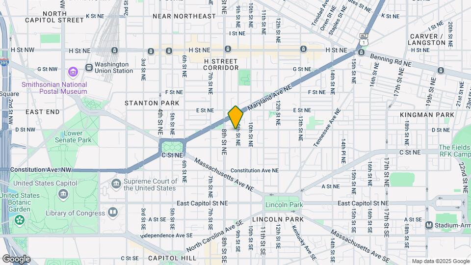 819 D St NE Map and Location Details