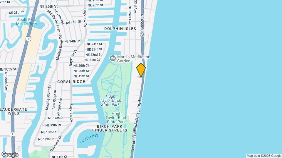 1663 N Fort Lauderdale Beach Blvd Mapa y Detalles de la Ubicación
