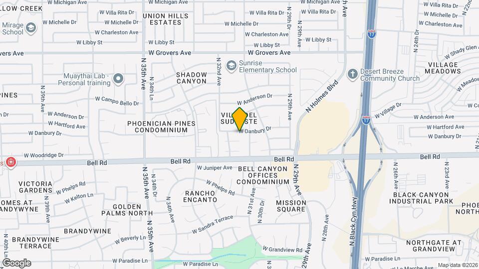 3141 W Danbury Dr Map and Location Details