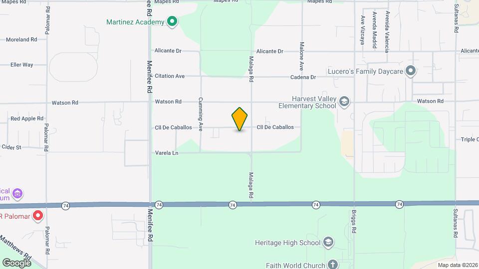 25675 Malaga Rd, Unit 1 Map and Location Details
