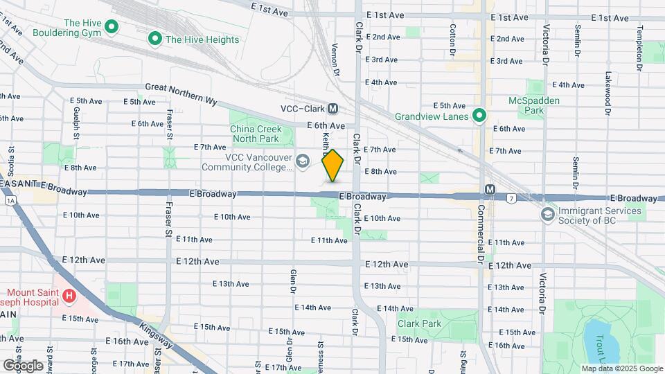 1209 E Broadway Map and Location Details