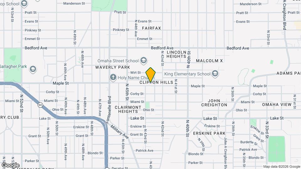 4262 Maple St Map and Location Details