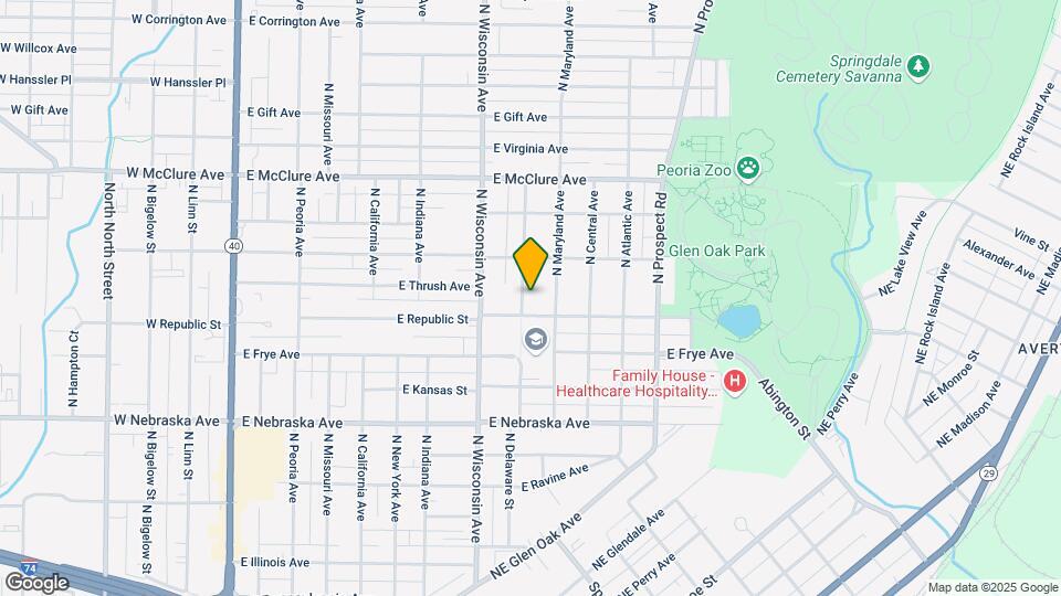 2134 N Delaware St Map and Location Details