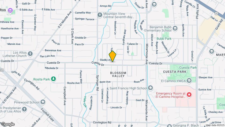 1078 Cuesta Dr Map and Location Details