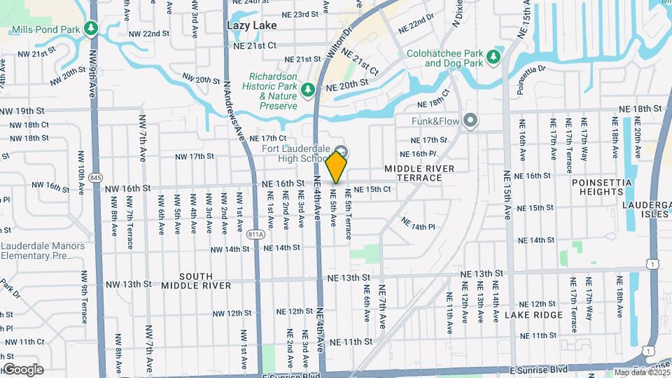 1538 NE 5th Ave Map and Location Details