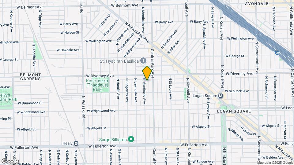 2731 N Monticello Ave, Unit 1 Map and Location Details