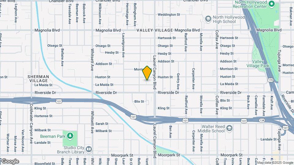 12127 La Maida St Map and Location Details
