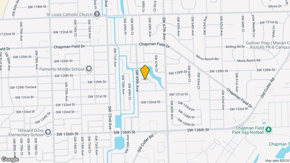 6845 SW 129th Terrace Map and Location Details
