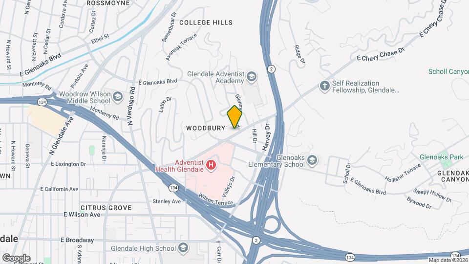 1701 E Chevy Chase Dr, Unit Chevy Chase Map and Location Details