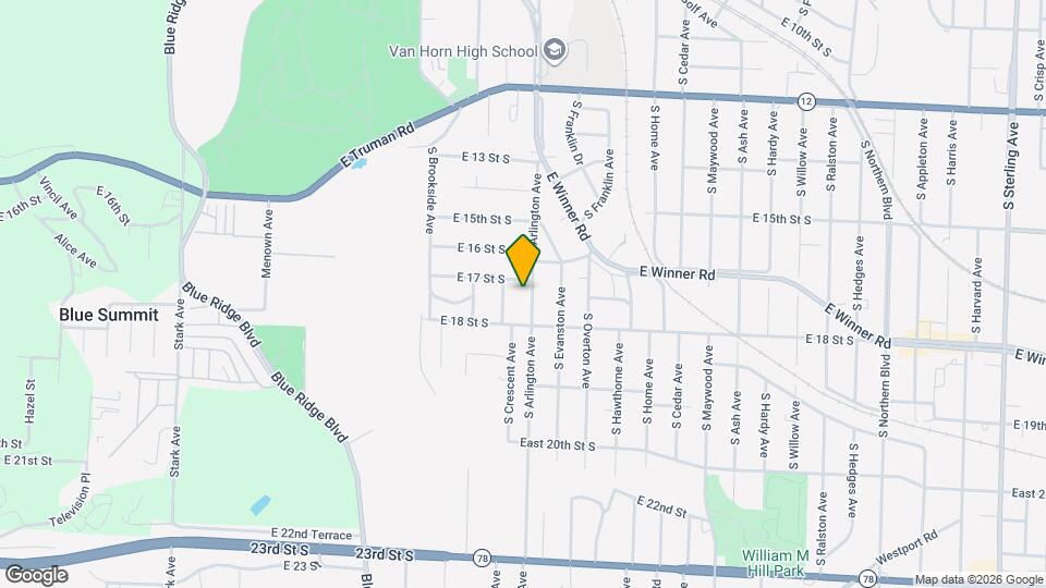 1706 S Arlington Ave Map and Location Details