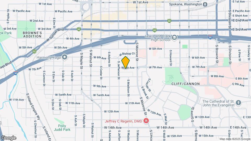 1107 W 7th Ave Map and Location Details