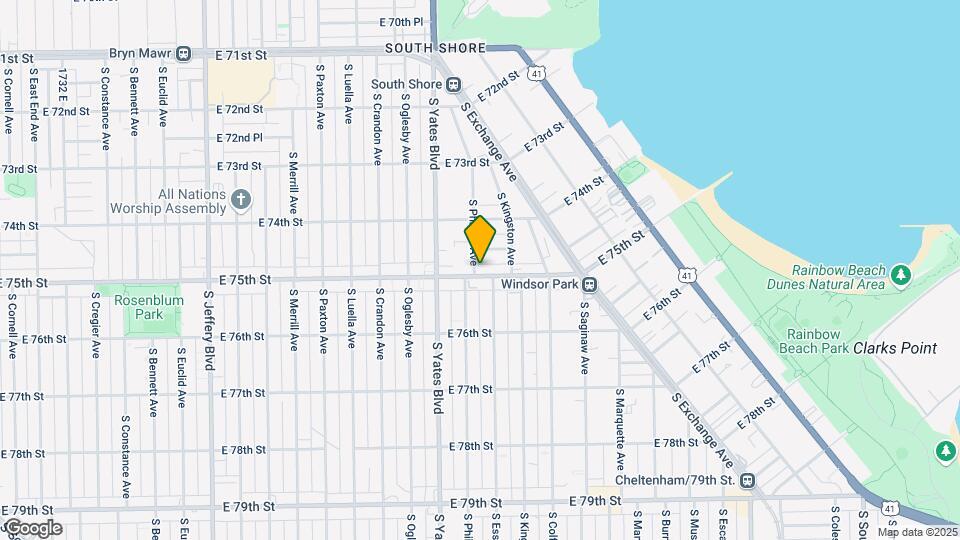 2440 E 75th St Map and Location Details