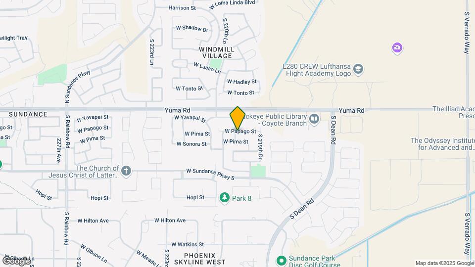 22025 W Papago St Map and Location Details