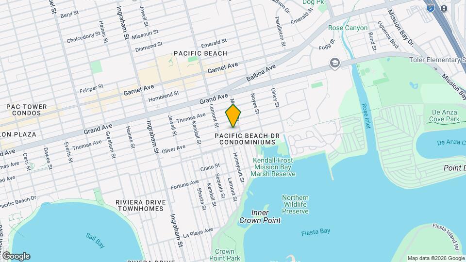 1954 1/2 Oliver Ave Map and Location Details