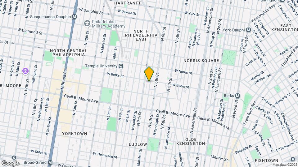 1852 N Marshall St Map and Location Details